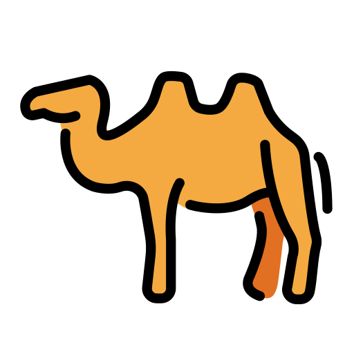 Двогорбий верблюд для OpenMoji 16.0