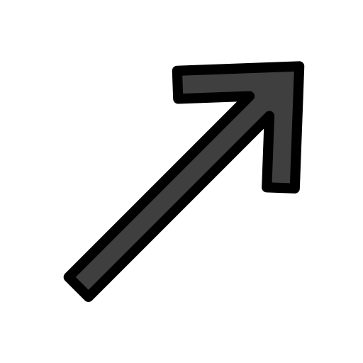 Seta Para Cima E Para A Direita para OpenMoji 16.0