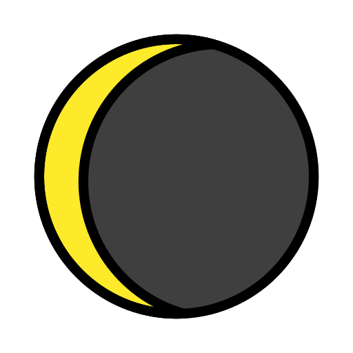Waning Crescent Moon for OpenMoji 16.0