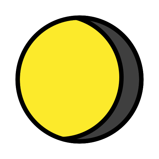 Lua Minguante Convexa para OpenMoji 16.0