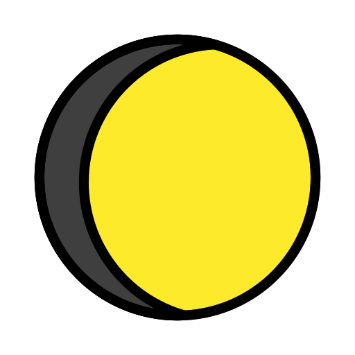 Lua Crescente Convexa para OpenMoji 16.0