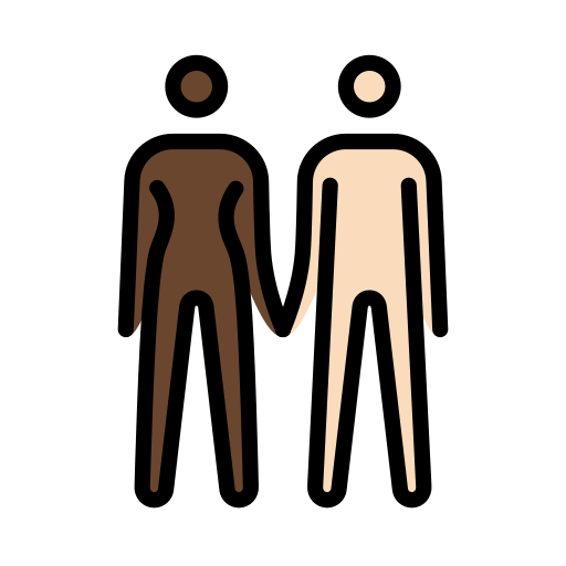 Mulher And Homem Holding Hands: Pele Escura, Pele Clara para OpenMoji 16.0