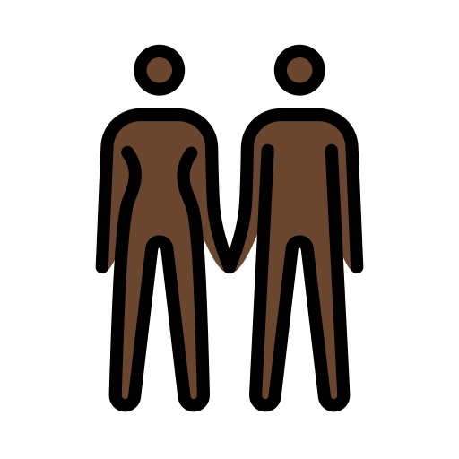 Mulher And Homem Holding Hands: Pele Escura para OpenMoji 16.0