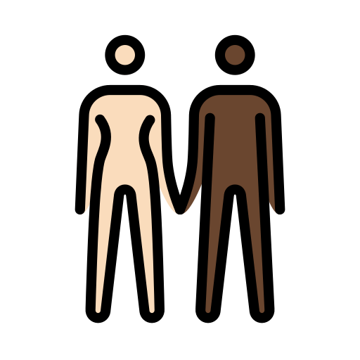 Mulher And Homem Holding Hands: Pele Clara, Pele Escura para OpenMoji 16.0