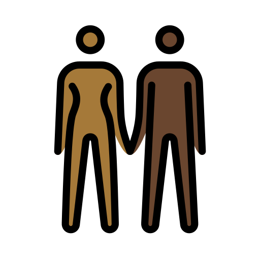 Mulher And Homem Holding Hands: Pele Morena Escura, Pele Escura para OpenMoji 16.0