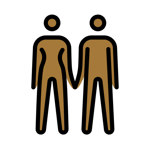 Mulher And Homem Holding Hands: Pele Morena Escura para OpenMoji 16.0