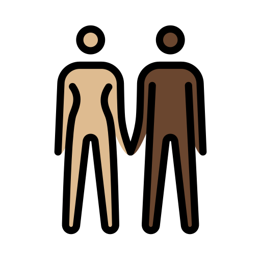 Mulher And Homem Holding Hands: Pele Morena Clara, Pele Escura para OpenMoji 16.0