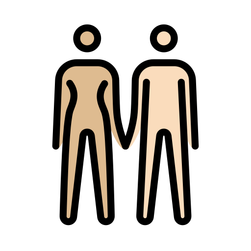 Mulher And Homem Holding Hands: Pele Morena Clara, Pele Clara para OpenMoji 16.0