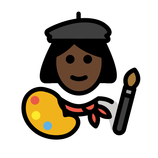 Artista Plástica: Pele Escura para OpenMoji 16.0