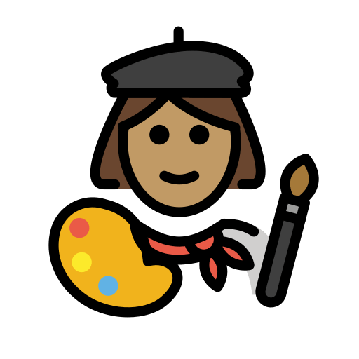 Artista Plástica: Pele Morena para OpenMoji 16.0