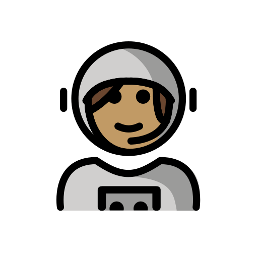 Astronauta Mulher: Pele Morena para OpenMoji 16.0