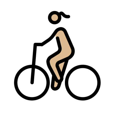 Mulher Ciclista: Pele Morena Clara para OpenMoji 16.0