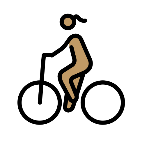 Mulher Ciclista: Pele Morena para OpenMoji 16.0