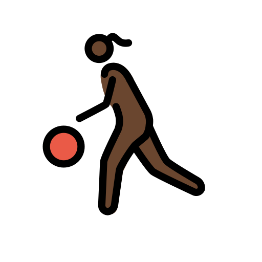 Mulher Jogando Basquete: Pele Escura para OpenMoji 16.0