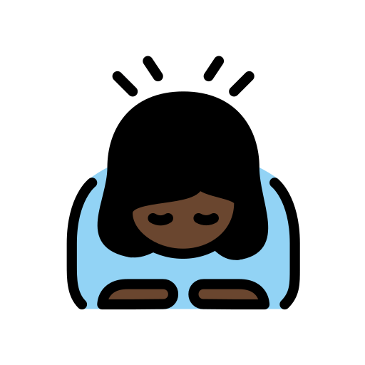 Perempuan menunduk: ton kulit gelap untuk OpenMoji 16.0