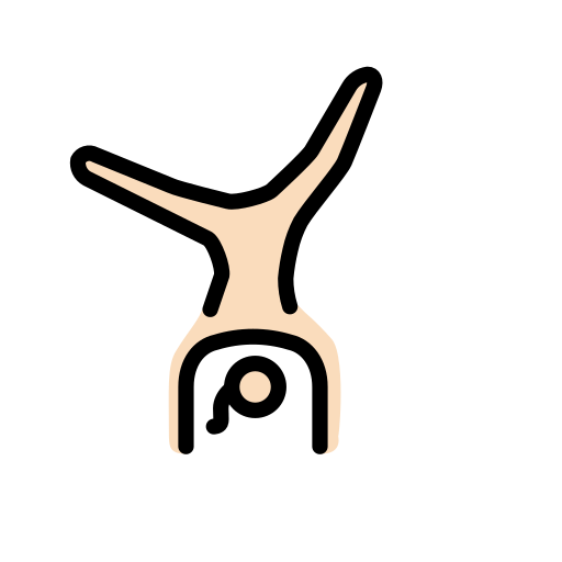 Жінка-акробат: дуже світлий тон шкіри для OpenMoji 16.0