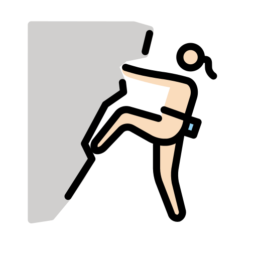 Mulher Escalando: Pele Clara para OpenMoji 16.0