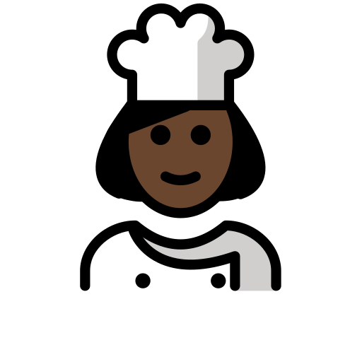 Cozinheira: Pele Escura para OpenMoji 16.0