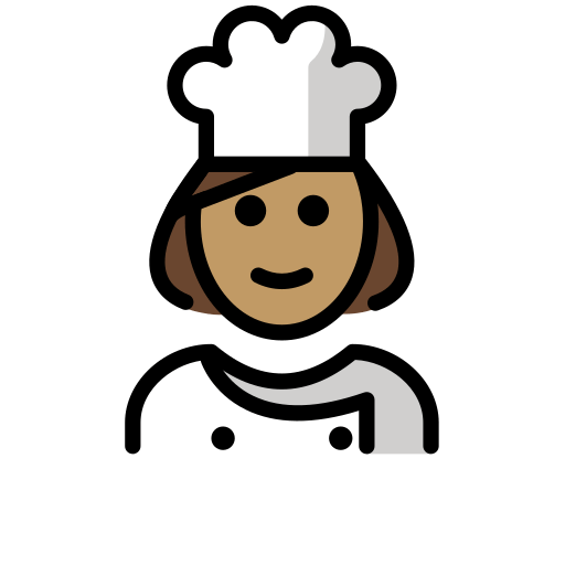 Cozinheira: Pele Morena para OpenMoji 16.0