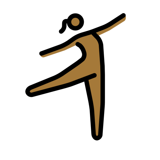 Mulher Dançando: Pele Morena Escura para OpenMoji 16.0