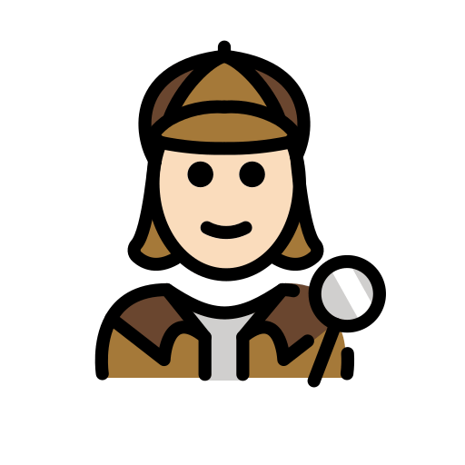 Detektif wanita: warna kulit cerah untuk OpenMoji 16.0