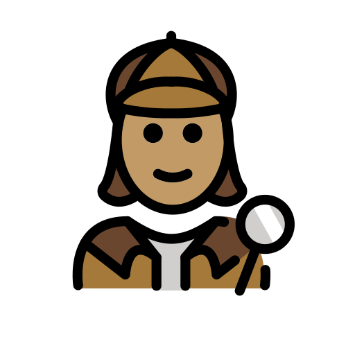 Detektif wanita: warna kulit sedang untuk OpenMoji 16.0