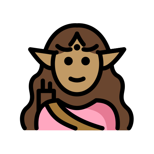 Жінка-ельф: середній тон шкіри для OpenMoji 16.0