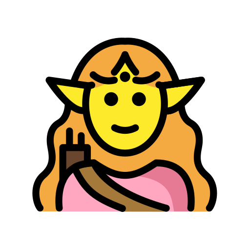 Kobieta elf dla OpenMoji 16.0