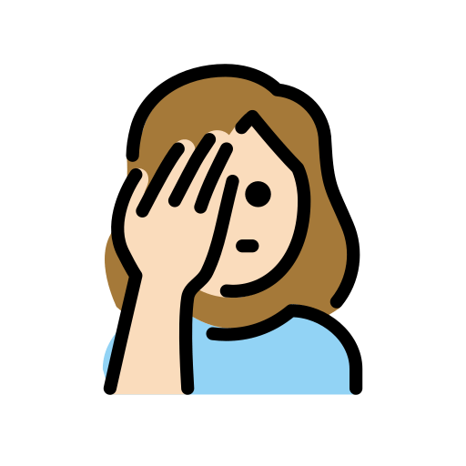 Mulher Decepcionada: Pele Clara para OpenMoji 16.0