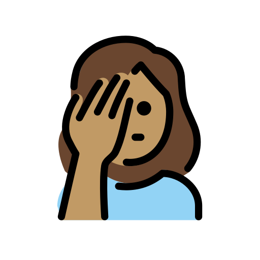 Mulher Decepcionada: Pele Morena para OpenMoji 16.0