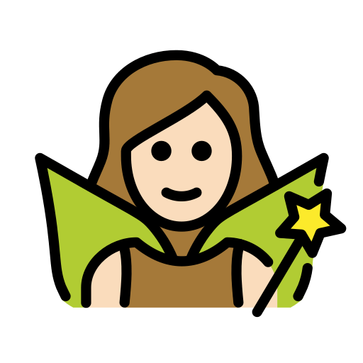 Mulher Fada: Pele Clara para OpenMoji 16.0