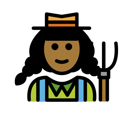 Fazendeira: Pele Morena Escura para OpenMoji 16.0