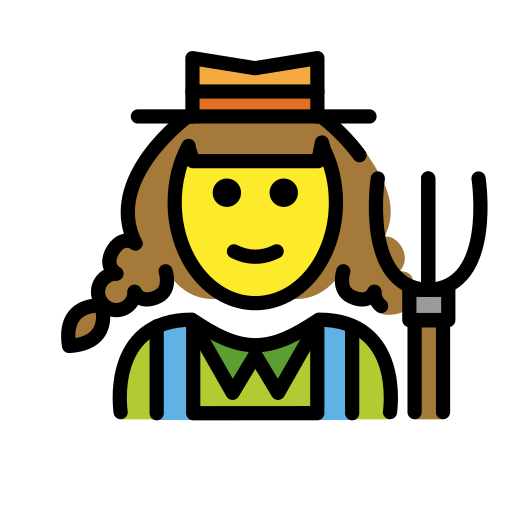 Жінка-фермер для OpenMoji 16.0