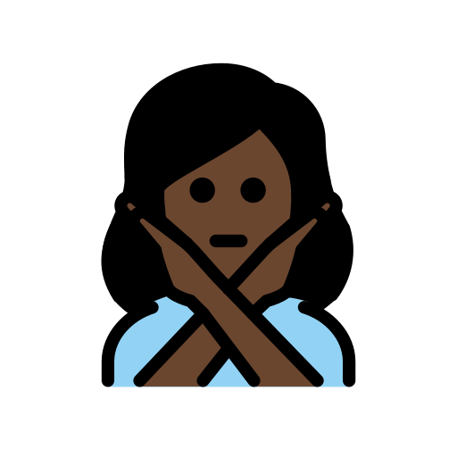 Mulher Fazendo Gesto De “Não”: Pele Escura para OpenMoji 16.0