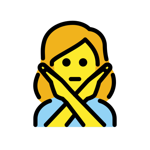 Жінка проти для OpenMoji 16.0