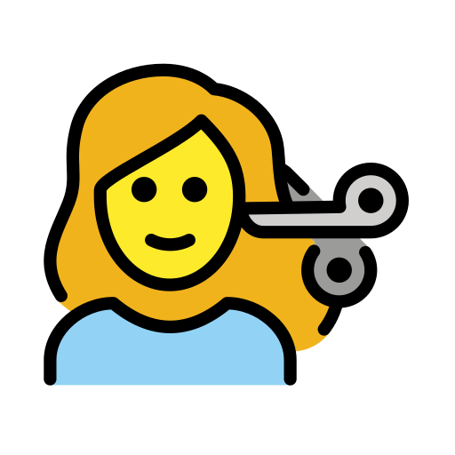 Mulher Cortando O Cabelo para OpenMoji 16.0