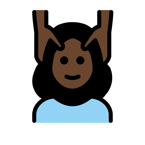 Mulher Recebendo Massagem Facial: Pele Escura para OpenMoji 16.0