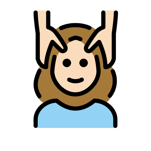 Mulher Recebendo Massagem Facial: Pele Clara para OpenMoji 16.0
