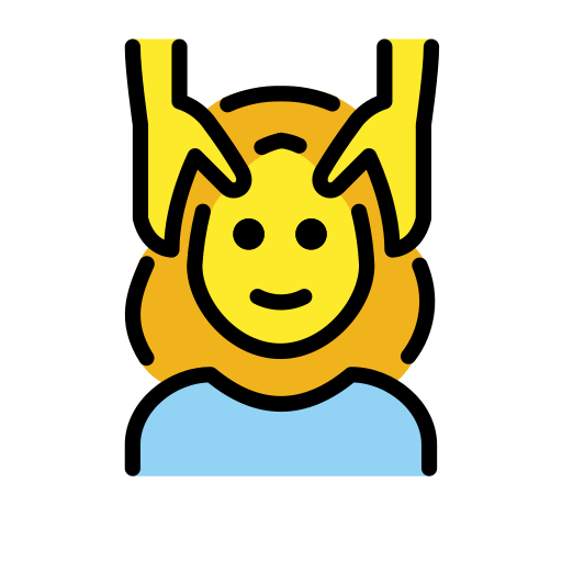 Mulher Recebendo Massagem Facial para OpenMoji 16.0
