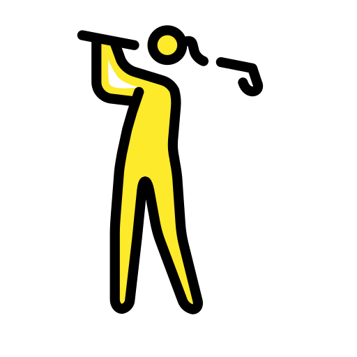 Mulher Golfista para OpenMoji 16.0