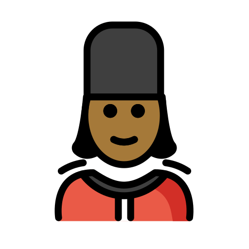 Жінка-гвардієць: темний тон шкіри для OpenMoji 16.0