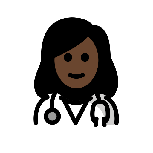 Mulher Profissional Da Saúde: Pele Escura para OpenMoji 16.0
