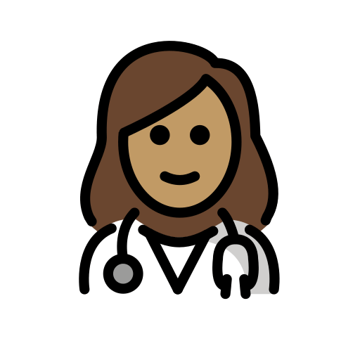 Mulher Profissional Da Saúde: Pele Morena para OpenMoji 16.0