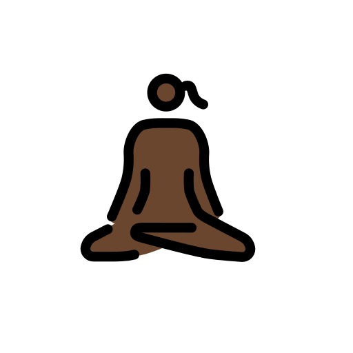 Mulher Na Posição De Lótus: Pele Escura para OpenMoji 16.0