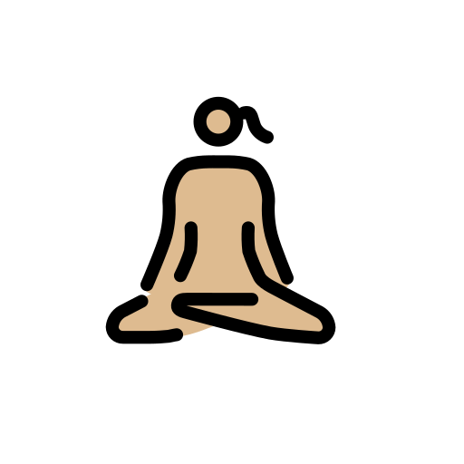 Жінка в позі лотоса: світлий тон шкіри для OpenMoji 16.0