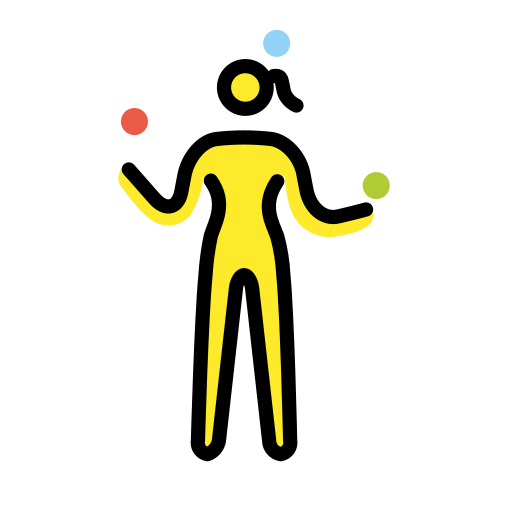 Жінка-жонглер для OpenMoji 16.0