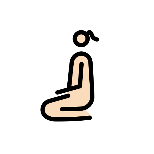 Mulher Ajoelhando: Pele Clara para OpenMoji 16.0