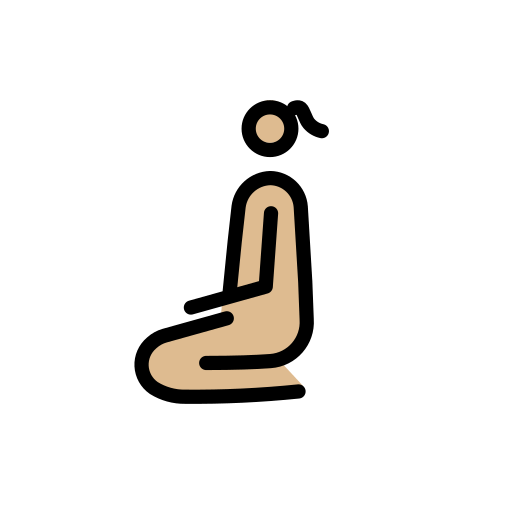 Mulher Ajoelhando: Pele Morena Clara para OpenMoji 16.0