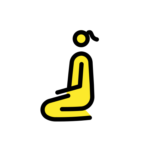 Mulher Ajoelhando para OpenMoji 16.0