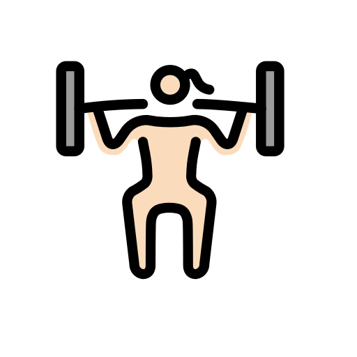 Mulher Levantando Peso: Pele Clara para OpenMoji 16.0